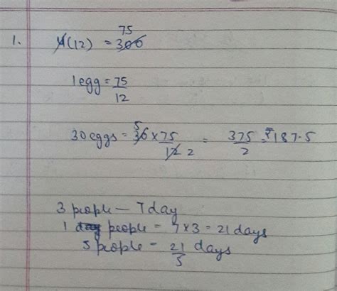 q1) if four dozens eggs cost rs 300 find the cost of 30 eggs q2) if ...