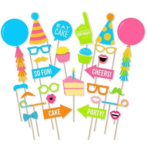 Party Propz™ Happy Birthday Photo Booth Props 30 Pieces / Happy ...