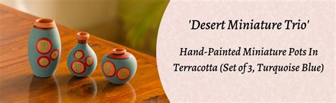 Buy ExclusiveLane Terracotta Round Shape Pots Vases for Living Room ...