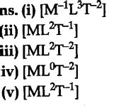 Write the dimensions of (i) Gravitational constant, (ii) Planck's ...