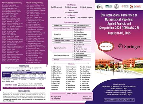 Workshops/Conferences in Mathematics – P Kalika