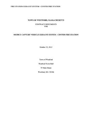 Fillable Online westfordma SOURCE CAPTURE VEHICLE EXHAUST SYSTEM ...