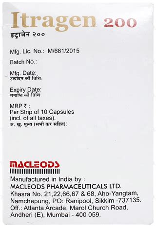 Itragen 200 Capsule 10: Uses, Side Effects, Price & Substitutes