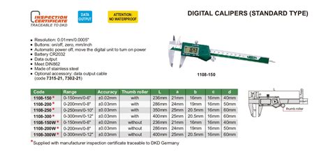 Digital Caliper - Sandard Type