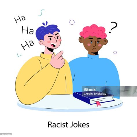 Racist Jokes Stock Illustration - Download Image Now - Boys, Characters ...