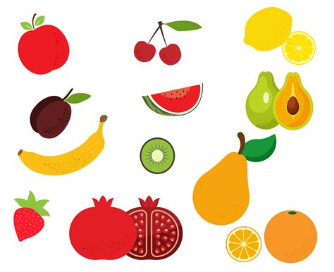 Fruit Clipart Illustration Set Free Stock Photo - Public Domain Pictures