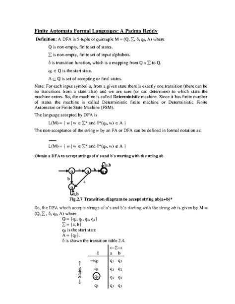 Pdfcoffee - Padhma Reddy text book - Finite Automata Formal Languages ...