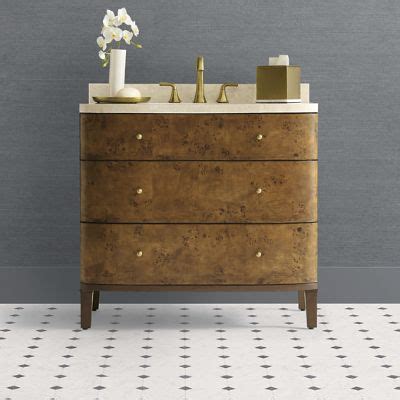 Brando 36" Single Bath Vanity with Crema Marfil Marble & Burl Wood Finish