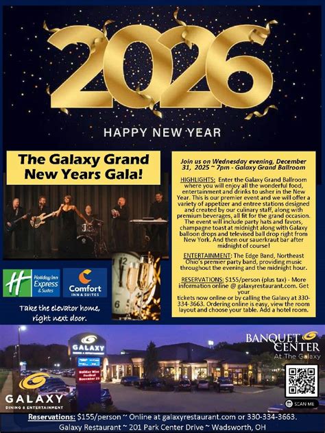 Grand New Years Celebration Gala in the Ballroom, 201 Park Centre Drive ...