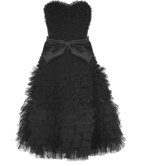 black strapless dress