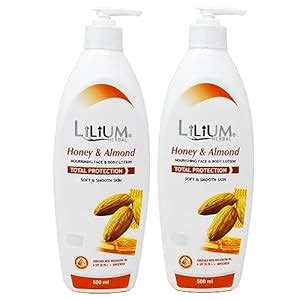 Buy Lilium Honey & Almond Body Lotion 500ml Pack Of 2, Soft & Smooth ...