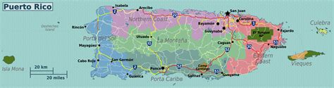 Large regions map of Puerto Rico | Puerto Rico | North America | Mapsland | Maps of the World