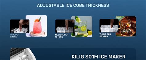 Buy Kilig S01M Countertop Instant Clear Ice Maker Machine 16 Pcs/12-20 ...