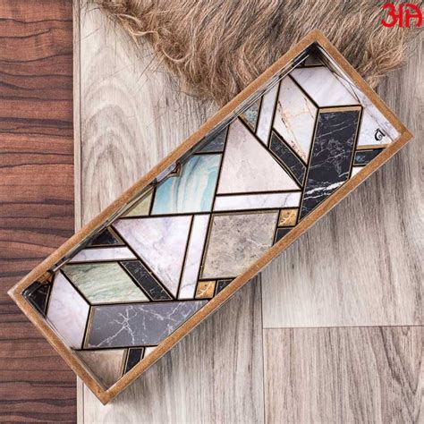 Durable MDF Serving Tray for Dining (10x28x3.8) CM – Aawrun