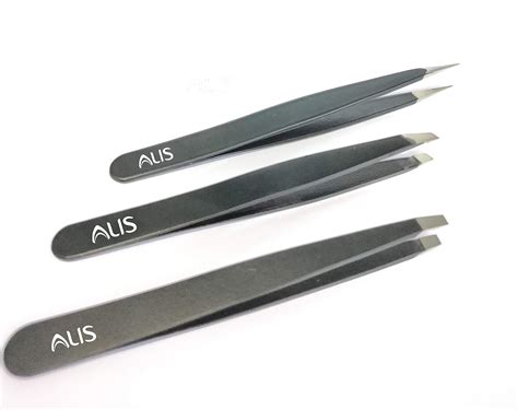 Buy Alis Professional Stainless Steel Tweezers Set – 3 Pieces Combo Set ...