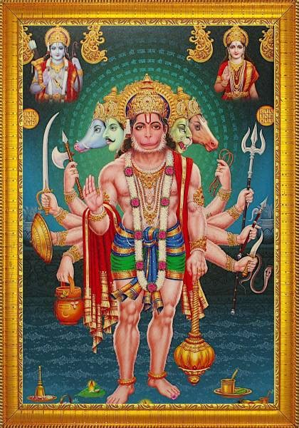 jog craft panchmukhi hanuman photo, panchmukhi balaji photo frame ...