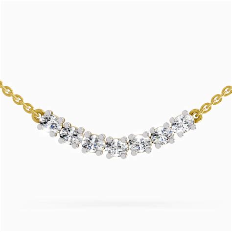 Lab Grown Diamond 1.26 Carat Oval Bar Necklace for Women | 14K Yellow ...
