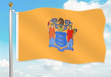 Amazon.com : New Jersey State Flag - New Jersey flag 3X5ft outside ...