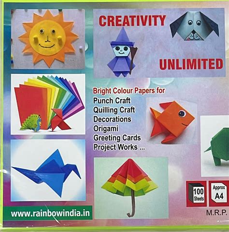 Craft single Colour paper A4 size 100sheets-1pack different colours av ...