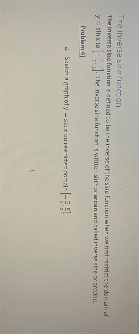 Image result for Inverse Sine Function Graph