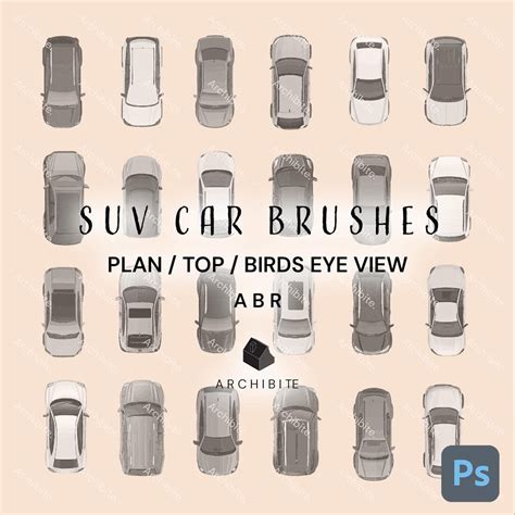 Photoshop Brushes - Top View SUV Cars - Etsy