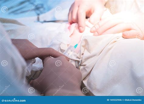 Local Anesthesia. Soft Tissue Anesthesia during Surgery Stock Photo ...