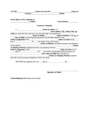 Fillable Online adoption child form Fax Email Print - pdfFiller