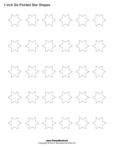 Printable Six Pointed Star Templates | Blank Shape PDF Downloads
