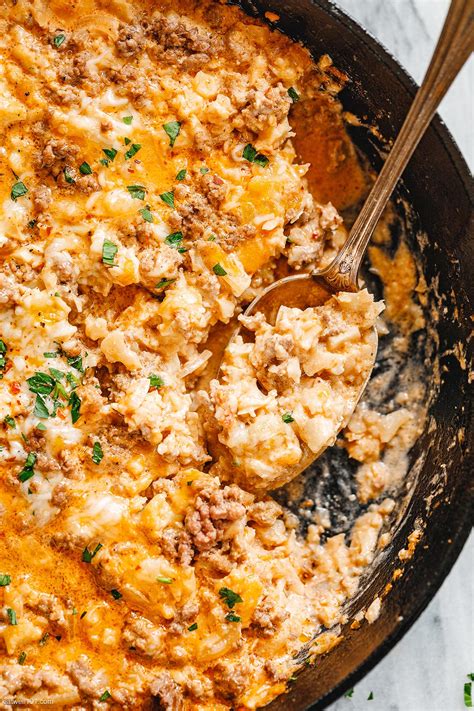 Creamy Ground Beef and Cauliflower Rice Casserole Recipe – Ground Beef ...