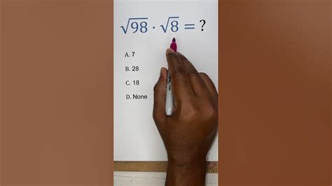 Square root of 98 times 8 - YouTube