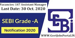 SEBI Officer Grade A 2020 Notification - SEBI 147 Assistant Manager ...