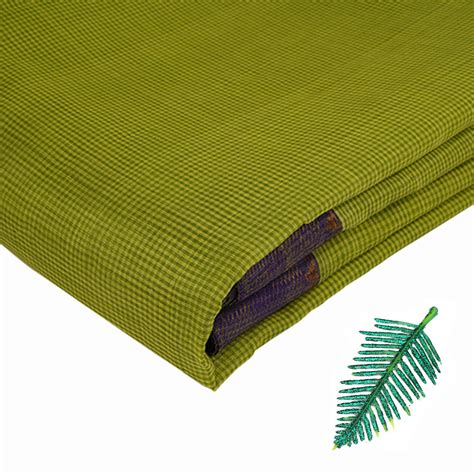 Buy Light Green Color Mangalgiri Cotton Silk Fabric 70223/1 | FFAB