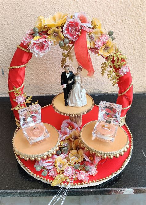 Get Bride & Groom Theme Ring Platter at ₹ 600 | LBB Shop