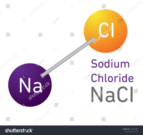 Sodium Chloride Molecule Model Naci Illustration Stock Vector (Royalty ...