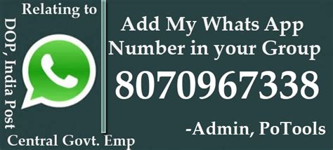 Requisition for adding my whatsapp number in your group