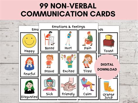 Nonverbal Communication Cards Examples 的图像结果