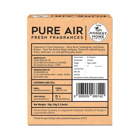 Pure Air by The Honest Home Company | Powerful Gel - Based Air Freshen