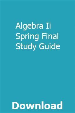 Image result for Algebra II Study Guide