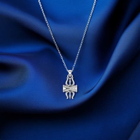Mahakal Trishul With Damru 92.5 Silver Pendant for Men and Women ...