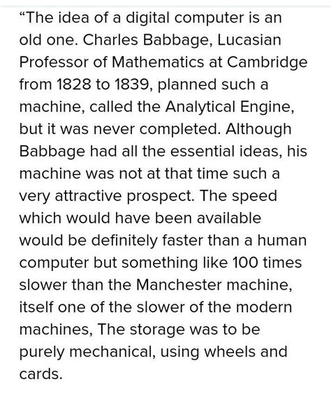 Why do you think the machines invented by Charles Babbage and Alan ...
