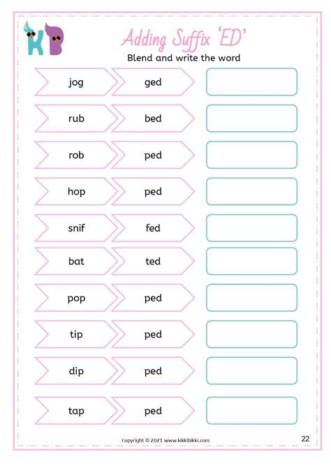 Adding Suffix-ed - Free Phonics Printable Worksheets - Worksheets Library