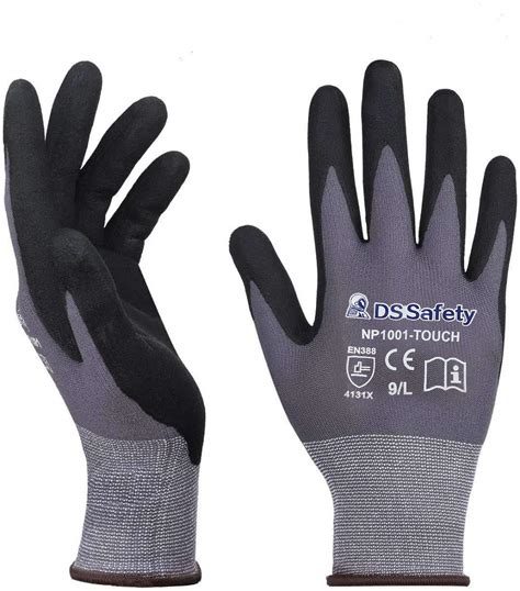 DS Safety NP1001 Nylon Knit Work Gloves with Micro Foam Technology ...
