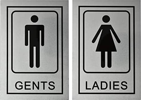 URBAN BOX Ladies Gents Signage Adhesive Sticker for toilet,Restroom ...