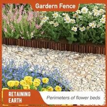 Wood Garden Edging Border Fence 7.9 Height Wooden Decorative Landscape ...