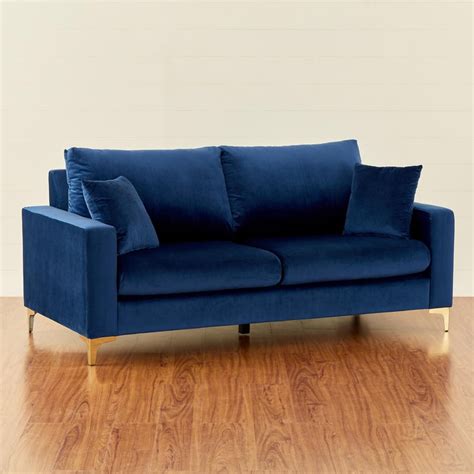 Buy Noir Novelty Fabric 3-Seater Sofa - Blue from Home Centre at just ...