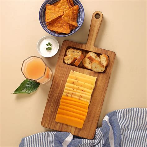 Buy UTOPIA CHOICE Wooden Serving Platter for Snacks | Chopping Board ...