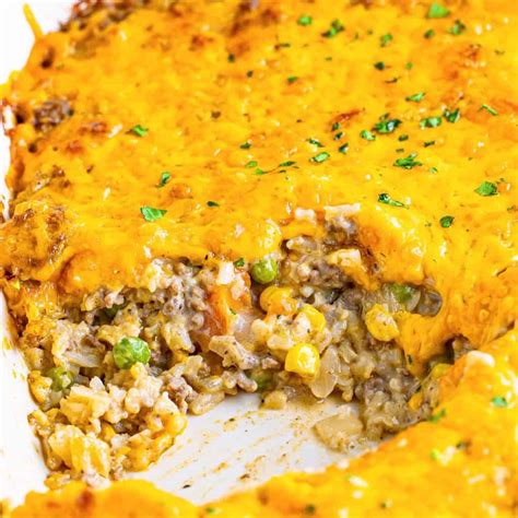 Easy Ground Beef Rice Casserole Cheesy Ground Beef And Rice Casserole
