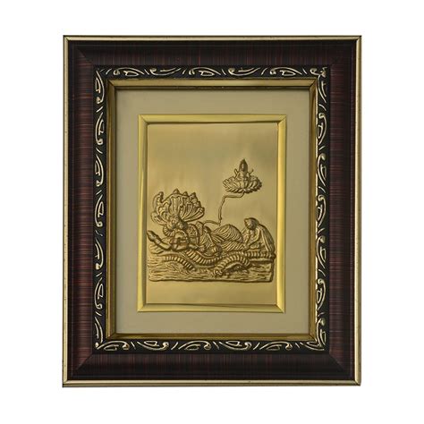 Lakshmi Vishnu ji Photo Frame | Lord Vishnu Gold Plated Photoframe ...