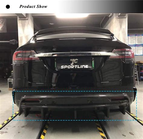 Buy JC SPORTLINE Model X CF Rear Diffuser, fits Tesla Model X 75D 90D ...