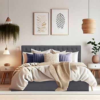 Wakefit Solis King Size Upholstered Solid Wood Storage Bed (78x72 ...